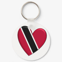 Trinidad Heart Flag keychains