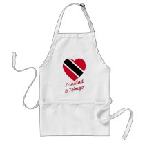 Trinidad & Tobago Flag Heart aprons