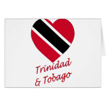 Trinidad & Tobago Flag Heart Greeting Card