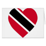 Trinidad & Tobago Flag Heart cards