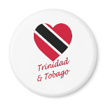 Trinidad & Tobago Flag Heart magnets