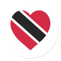 Trinidad & Tobago Flag Heart stickers