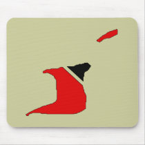 Trinidad Tobago flag map mousepads