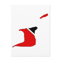 Trinidad Tobago flag map postcards by FlagStore Trinidad Tobago flag map postcards