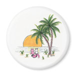 Trinket & Valentino on the beach Magnets