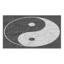 Trio Balance/ Lotus Blossoms Embossed-Like Texture Business Card Template