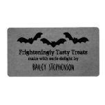 Trio of Bats Halloween Baking Labels, Gray