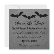 Trio of Bats Halloween Save the Date Invite