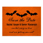 Trio of Bats Halloween Save the Date Postcard
