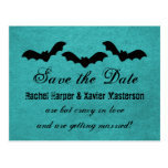 Trio of Bats Halloween Save the Date Postcard