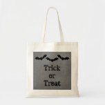 Trio of Bats Halloween Treat Bag, Gray