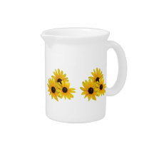 Trio of Black-Eyed Susans Beverage Pitchers