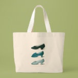 Trio of Blue Shoes Tote Bag