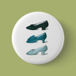 Trio of Blue Shoes Pinback Buttons