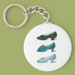 Trio of Blue Shoes Keychains