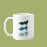 Trio of Blue Shoes Coffee Mugs