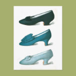 Trio of Blue Shoes Postcard