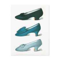 Trio of Blue Shoes Postcard
