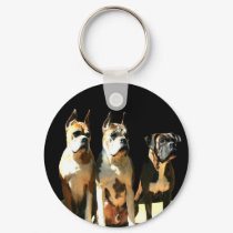 Trio of boxer keychain by ritmoboxer Trio of boxer keychain