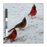 Trio of Cardinals Dry Erase Board dry erase boards
