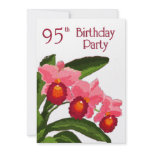 Trio of Cattleyas Birthday Party 95 Invitations
