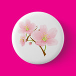 Trio of Cherry Blossoms Pinback Buttons