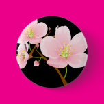 Trio of Cherry Blossoms Pinback Buttons