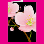 Trio of Cherry Blossoms Greeting Card