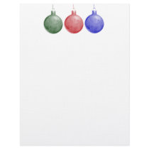 Trio of Christmas Ornaments letterhead