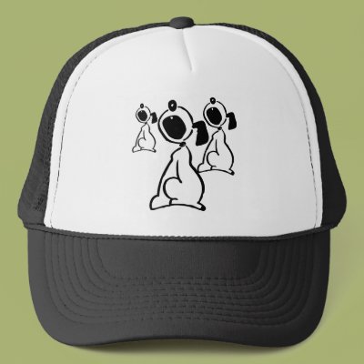 Trio of Howling Dogs Hat Zazzle_hat