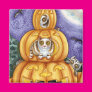 Trio of Pumpkins and Cats Fridge Magnet Trio of Pumpkins and Cats Fridge Magnet