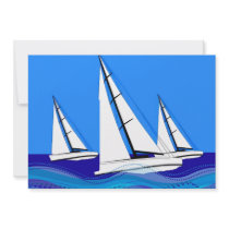Trio of Sailboats Announcements