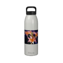 Trio of Soft Orange Lilies Drinking Bottles