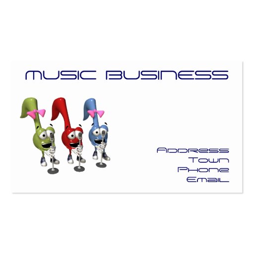 Trio Singers-Business-Personal Card Business Card Templates