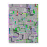 "Trip to the Zoo" Geometric Art Postcard