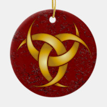 Triple Crescent Moon - Gold - 2 Christmas Ornaments
