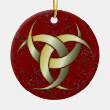 Triple Crescent Moon - Green/Gold - 2 Ornaments
