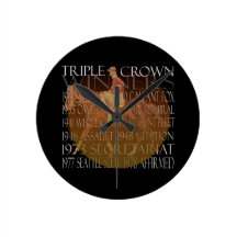 Triple Crown Winners Gifts & Party Supplies Round Wall Clock