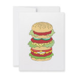 triple decker hamburger invite