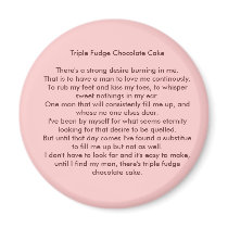 Triple Fudge Chocolate Cake magnets