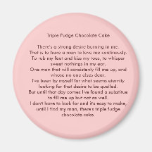Triple Fudge Chocolate Cake Magnet