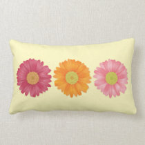 Triple Gerbera pillow pillows
