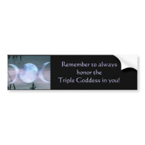 Triple Goddess bumper stickers