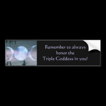 Triple Goddess bumper stickers