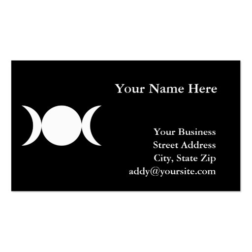 Triple Goddess Business Card Template (front side)
