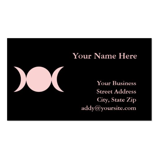 Triple Goddess Business Card Templates (front side)