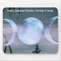 Triple Goddess Moon mousepads