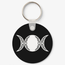 Triple Goddess Moon Symbol keychains by opheliasart Triple Goddess Moon Symbol keychains