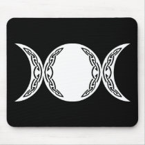 Triple Goddess Moon Symbol mousepads