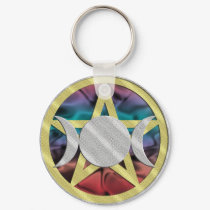 Triple Goddess Wicca Keychain